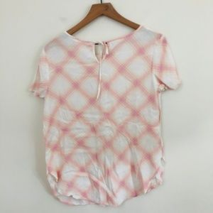 LC Lauren Conrad Tops - Lauren Conrad Pink Plaid Short Sleeve Shirt LC Lauren Conrad Tops - Lauren Conrad Pink Plaid Short Sleeve Shirt